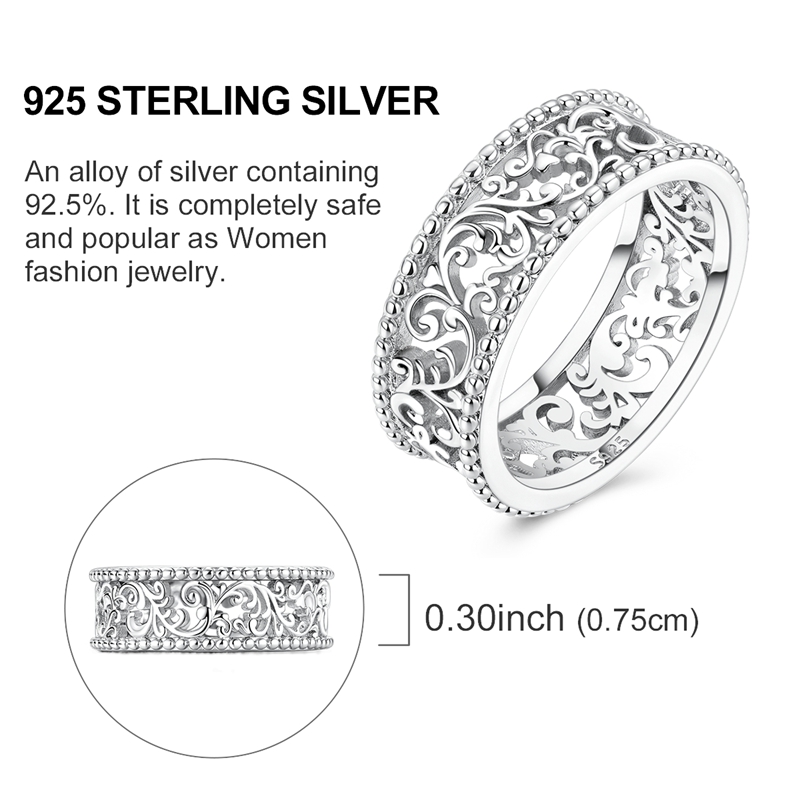 Original 925 Silver Ring Sparking Infinite Love Starry Night Rings For Women Girls Jewelry Birthday Anniversary Engagement 