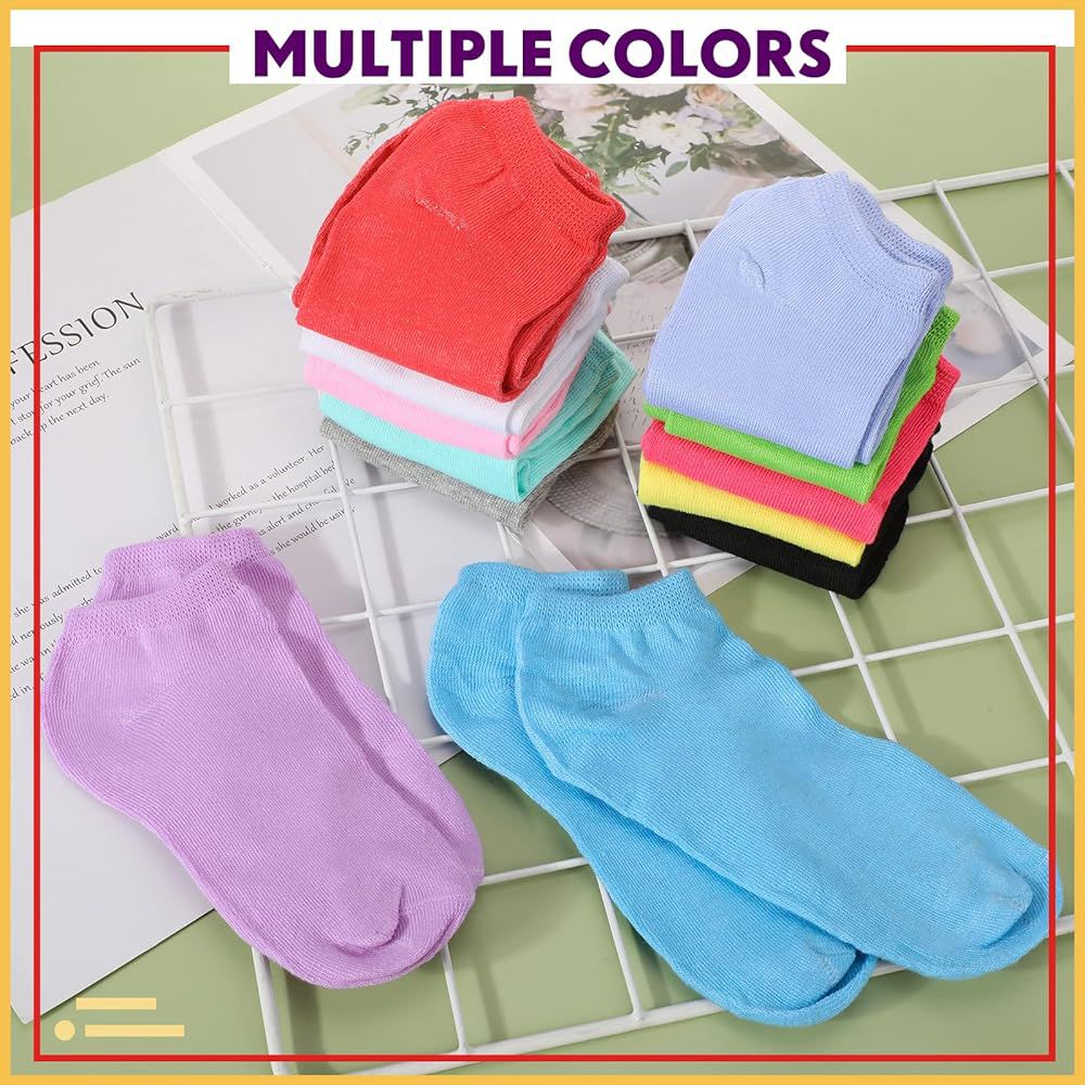 Pack Of 4 Pairs Ankle Socks For Men Women - Random colors