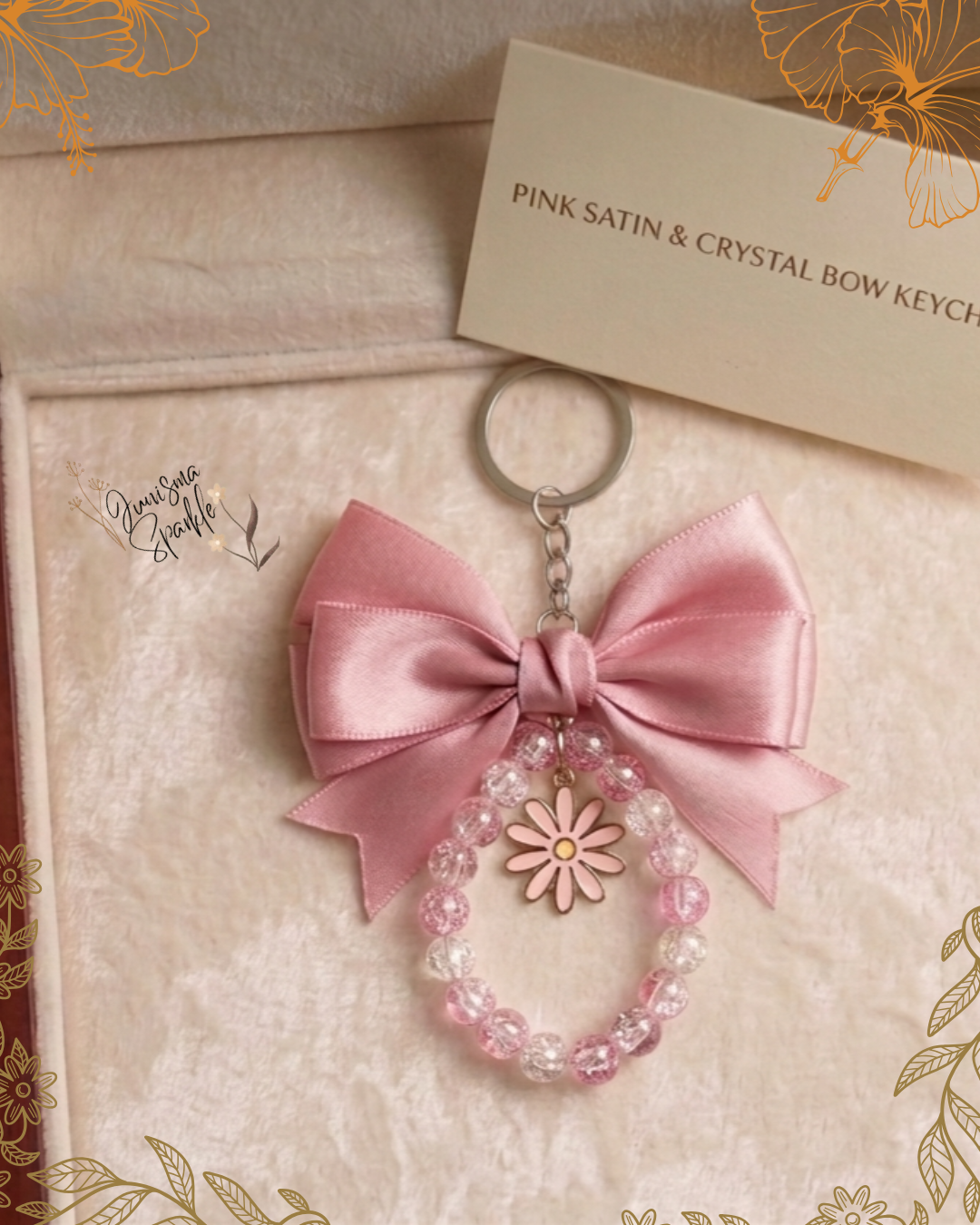 Bow keychain for Girls and women | Bow Pearl Keyring for Car Keys, Bag Charm for Purse & Handbag, Stylish Key Chain Accessory,Beaded Key Holder for Backpack,Aesthetic Key Chain for Wallet,Fashion Gift Keychain for girls | Cute Pink Bow Keychain for Girls