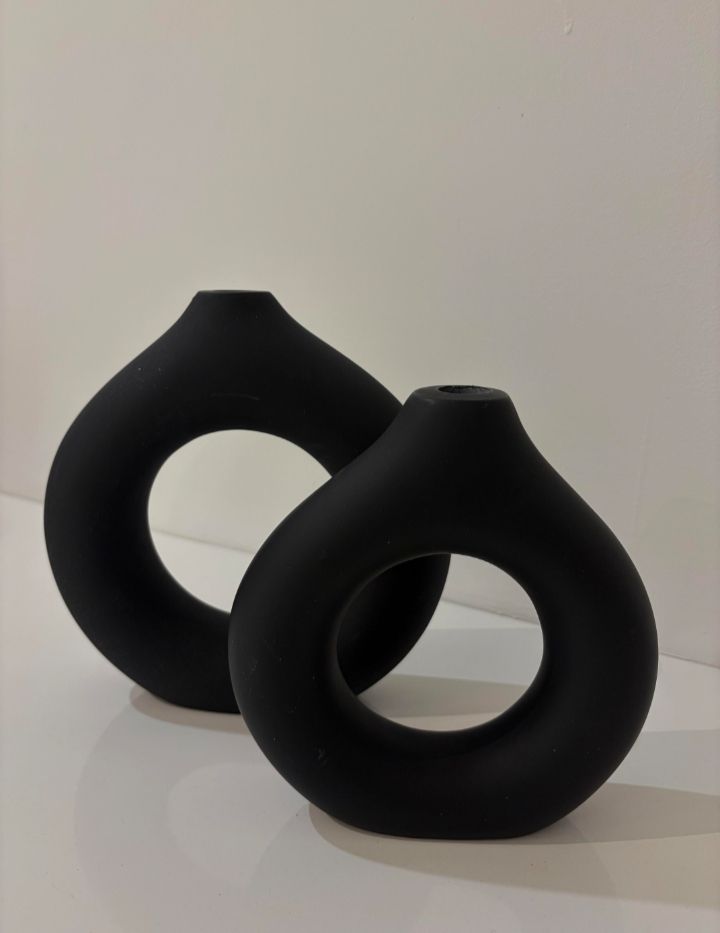 Donut vase 2 piece set for home decoration