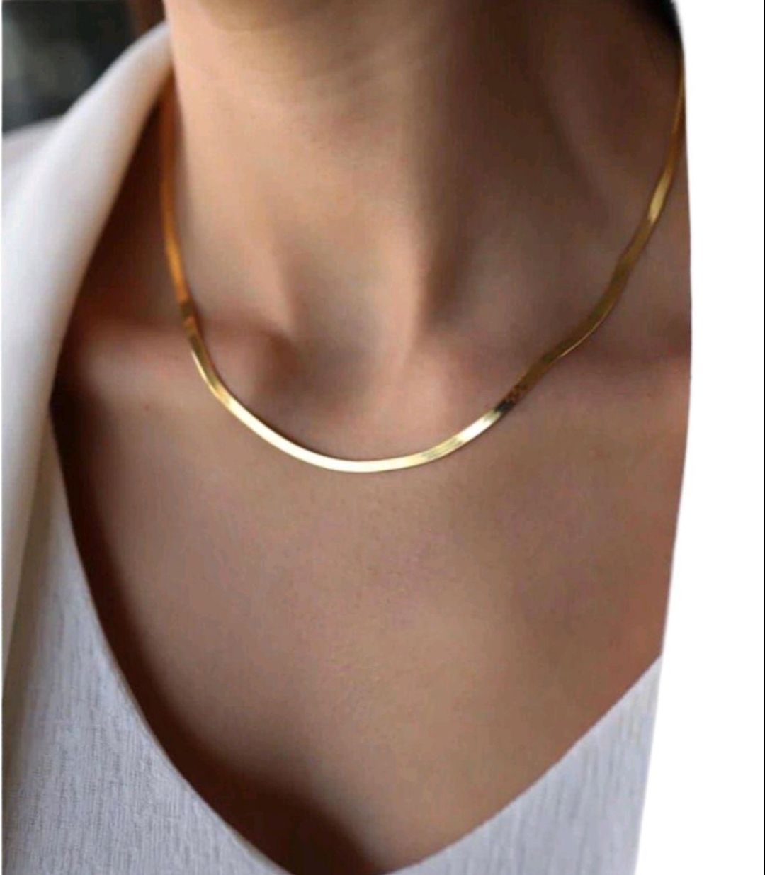 Snake Chain Golden And Silver Color Regular Use For Unisex Jewelry