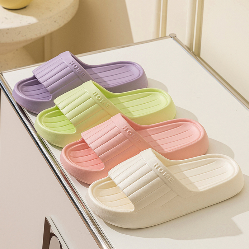 Women Summer Lightweight EVA Slippers Men Soft Home Slides Couples Bathroom Non-slip Sandals Comfortable Outdoor Beach Shoes