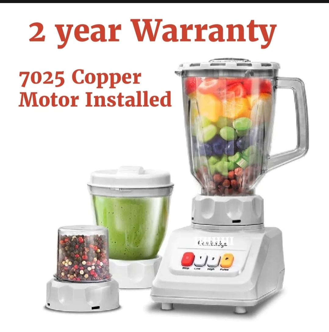 STANDARD QUALITY 2-IN-1 & 3-IN-1 JUICER BLENDER MACHINE – 7025 FULL COPPER WINDING MOTOR