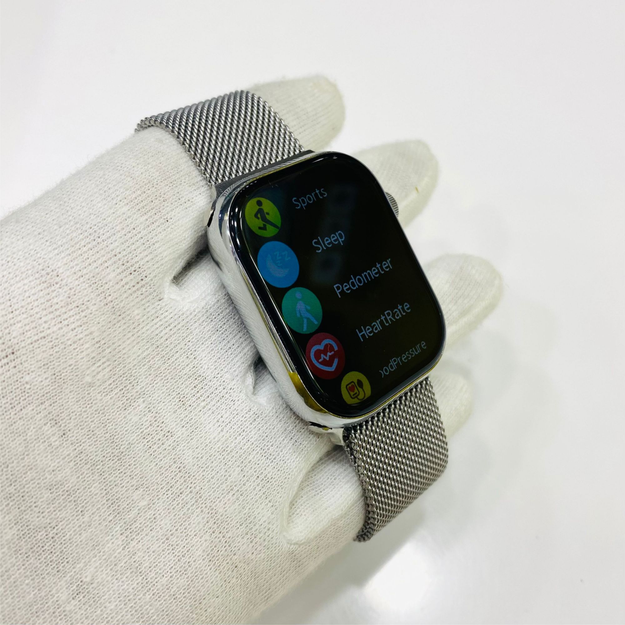 Watch 9 Max Smart Watch | Stainless Steel | Chain Edition | Dual Strap For Men Women | Big 2.19" Full HD Touch Display Screen | BT Calling & All Types Fitness Tracking Features