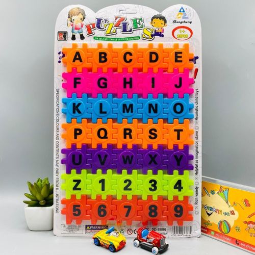 Alphabet Number Puzzle Blocks for Kids - Educational Learning Toys - ABC 123 Interlocking Foam Puzzle Mat for Toddlers, Preschool Boys & Girls - Early Childhood Development Toys - Colorful EVA Letters & Numbers Toy Set