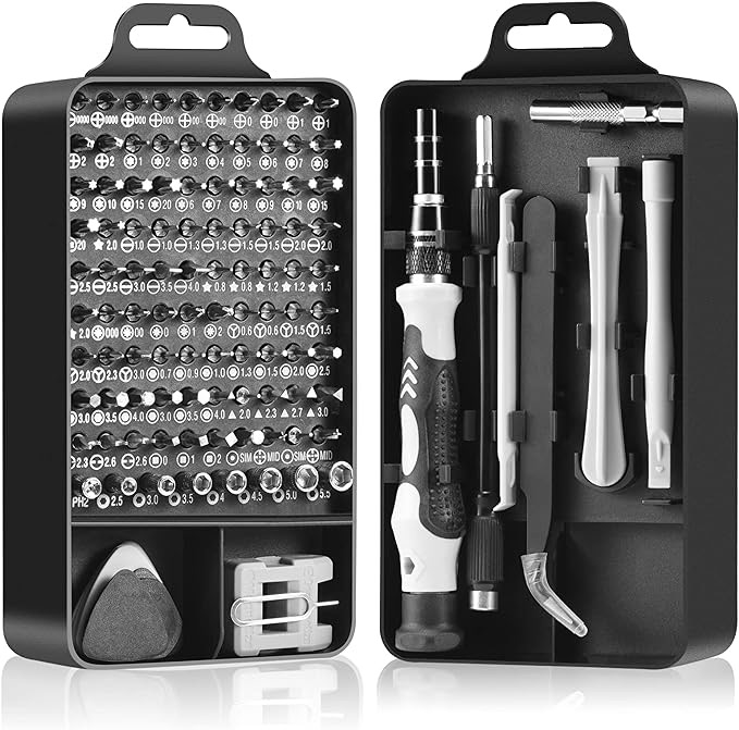 Precision Screwdriver Set, Professional Grade 115 in 1 Magnetic Repair Tool Kit for Electronics, Computer,Mobile, Laptop, Game Console, Watch, Eyeglasses, Modding, and DIY Projects