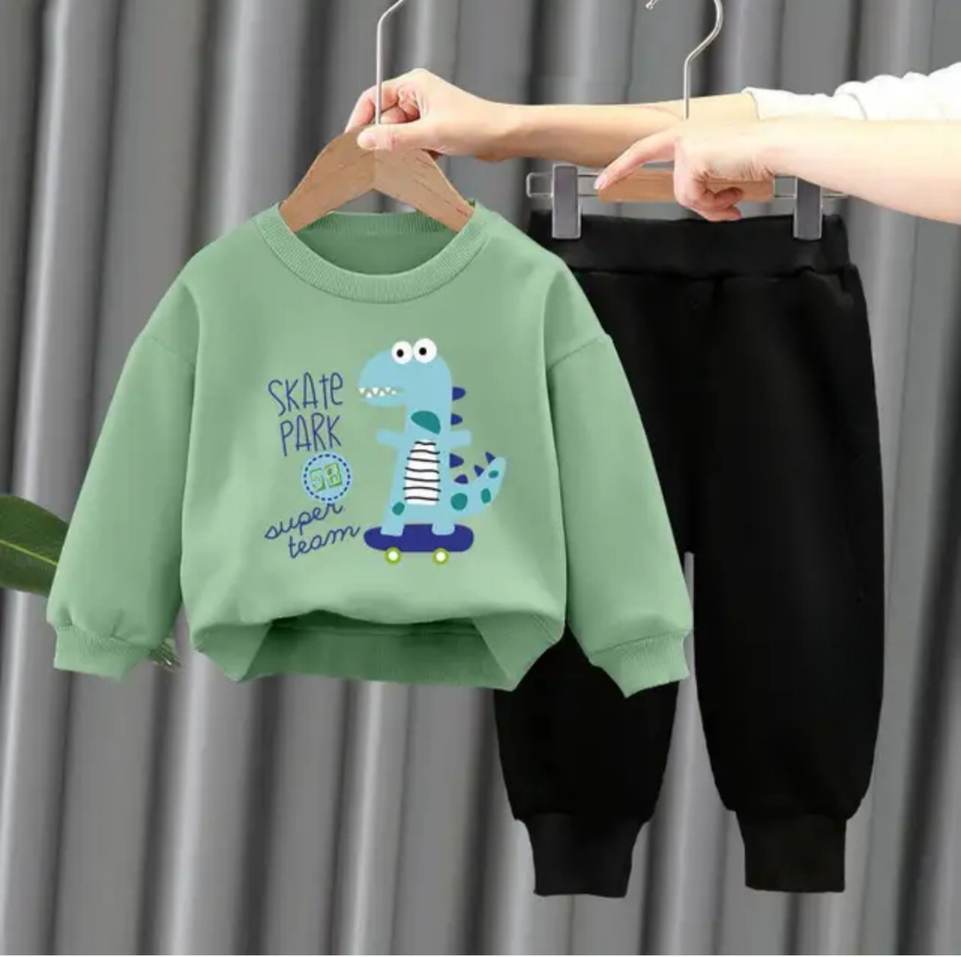 Sweatshirt And Pajama/Trousers For Kids Baby Boys And Baby Girls Imported Comfy Winter Warm Top Clothes Sets Dresses Outfit Jannat Place
