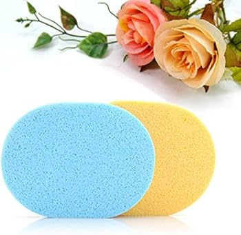 Multicolor Pack of 2 Natural Beauty Face Cleansing Sponge | Reusable Soft Facial Pad for Makeup Removal & Skin Care