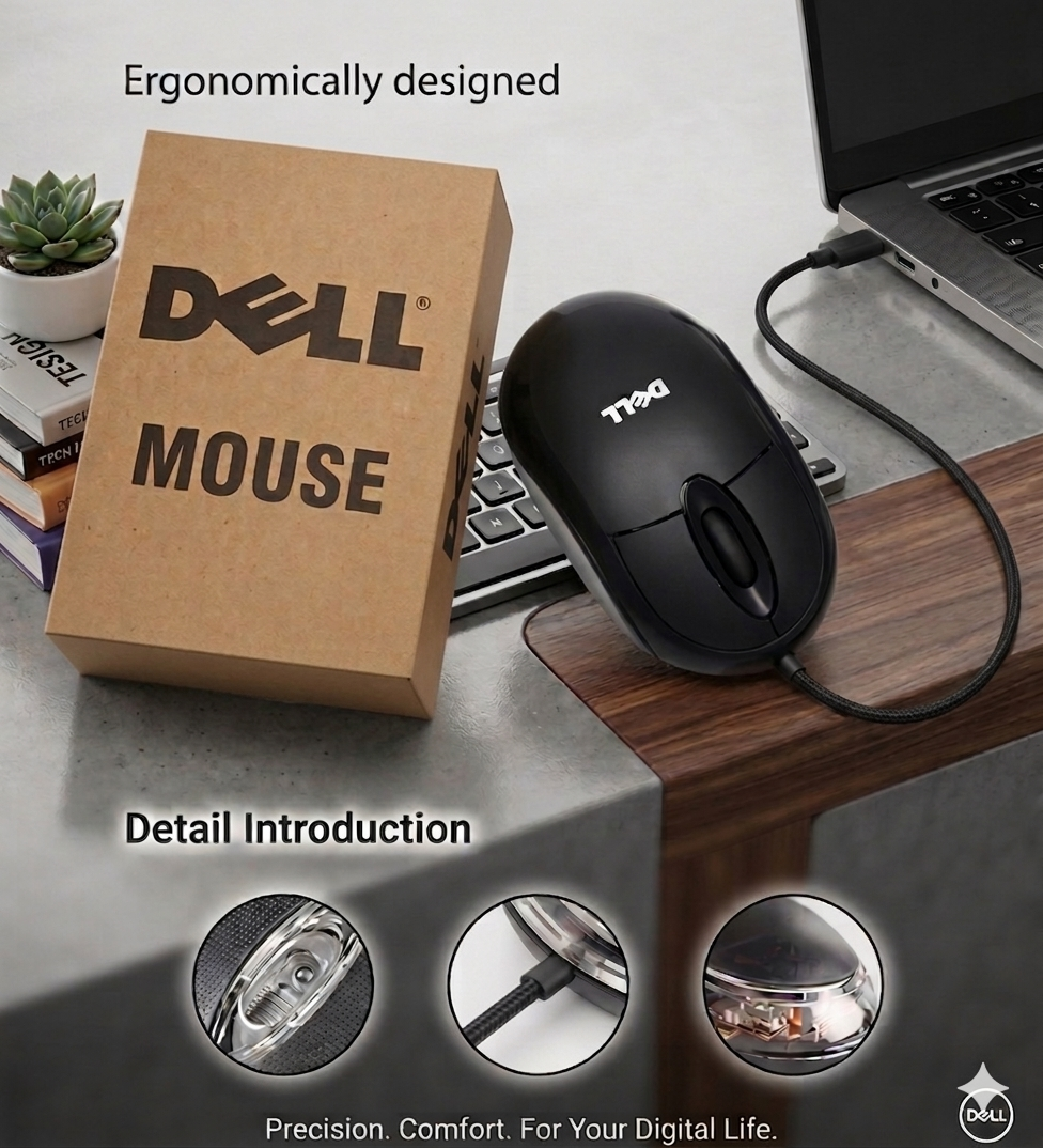 Wired Mouse For Laptop & Desktop Computers - Black/Mini Optical Wired Mouse/Fusion Light
