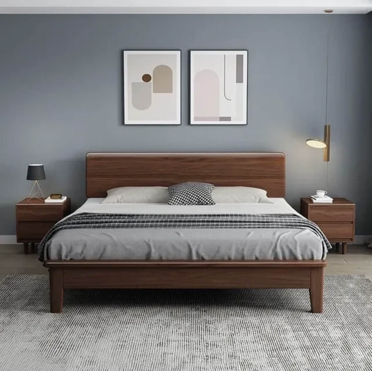 Low bed frame sheesham wood