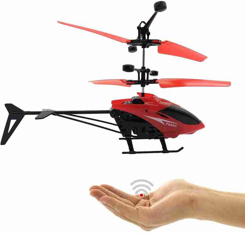 2 in 1 Hand Sensor Flying RC Helicopter Plane With Remote 2 channel - Palm Sensor – Rechargeable Induction Aircraft aeroplane