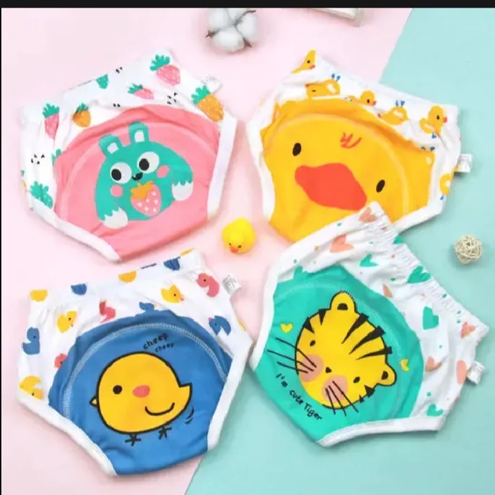 Cute Baby Reusable Diapers 6 Layer Waterproof Reusable Cotton Diapers Breathable Training Shorts Underwear Cloth Pants Nappy New