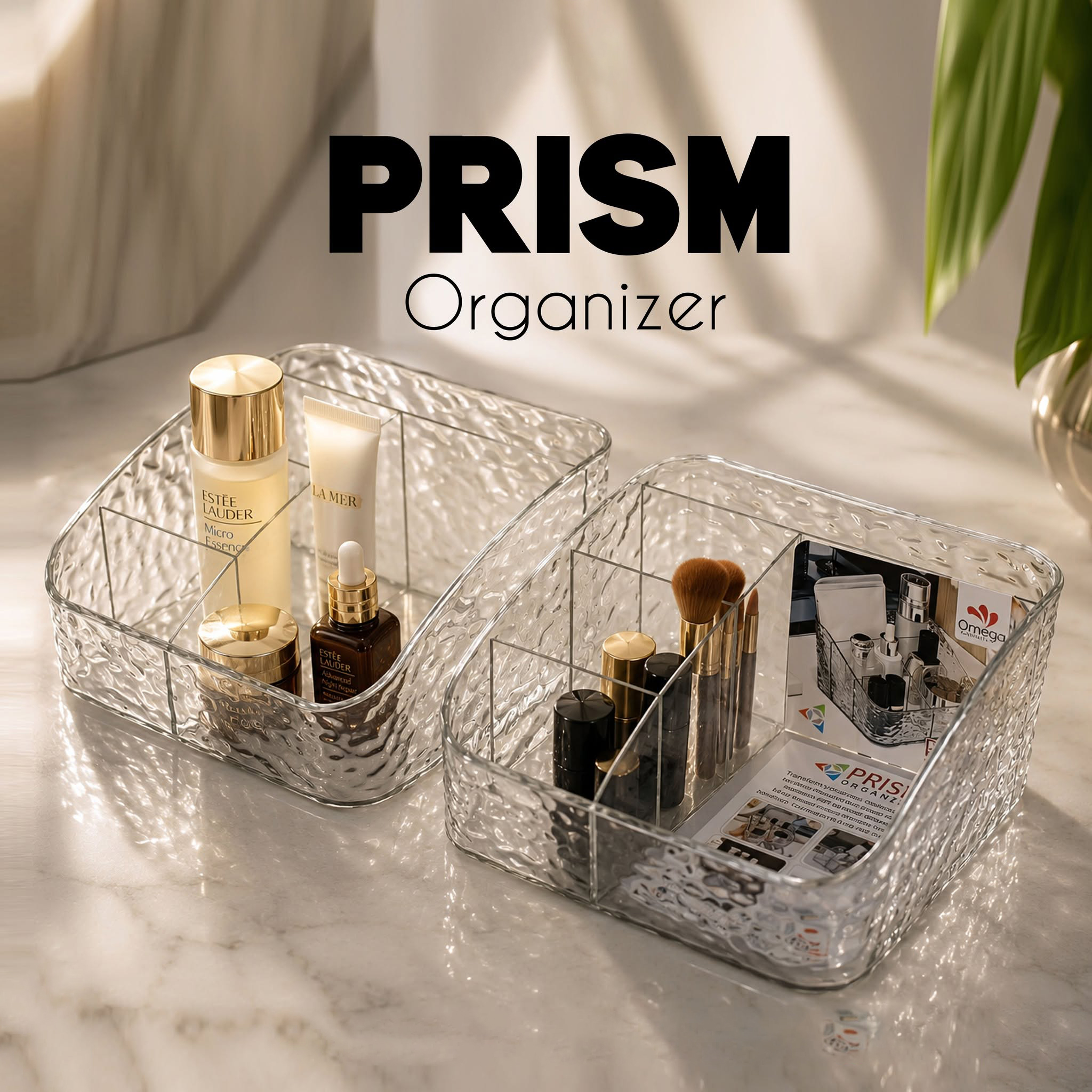 Makeup Organizer Acrylic Multi Grid Storage Rack Cosmetic Shelf Make Up For Dressing Table Bathroom Perfume Beauty Tool Organizers Space Saver Box