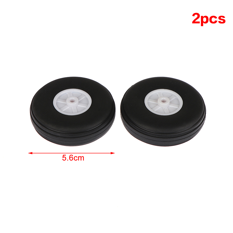 For RC Fixed-Wing Airplane Model DIY Tires 2Pcs High Elastic PU  Wheel Diameter 1/1.25/1.5/1.75/2/2.25/2.5/2.75 Inch