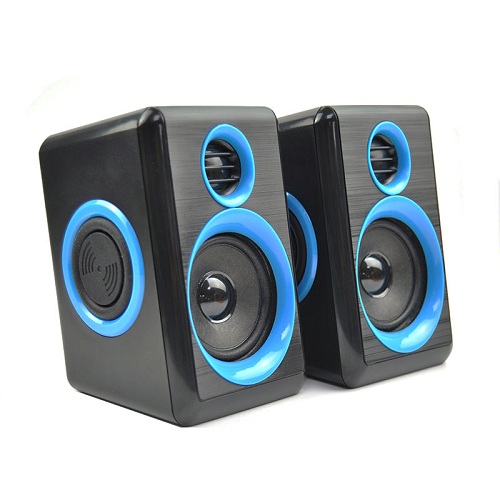 Ft-165 Computer Speakers With Heavy Bass,Subwoofer, Volume Control, 3.5mm Audio, USB Wired Powered Built-in Four Loudspeaker Diaphragm Multimedia Speaker for PC/Laptops/desktop/ Computer - High Quality By Qs