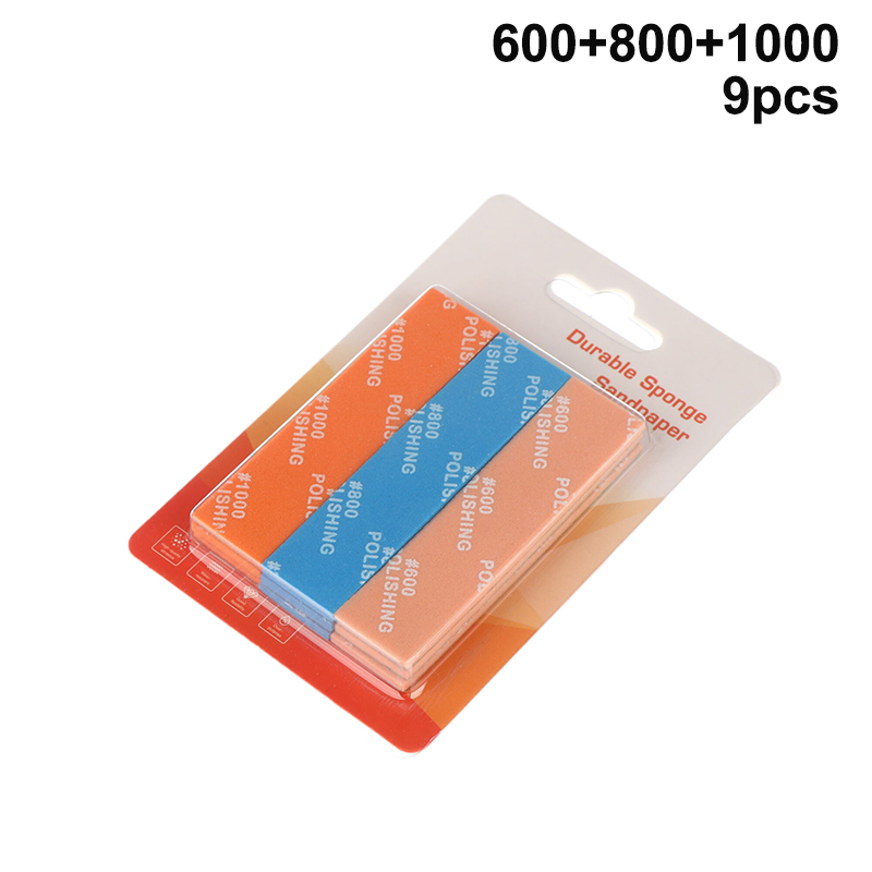 9Pcs For Assembling Model Build Tools Hobby DIY MS-E400~1200 Semi-rigid Sanding Sticks Plastic Model Building Toys Polishing Rod
