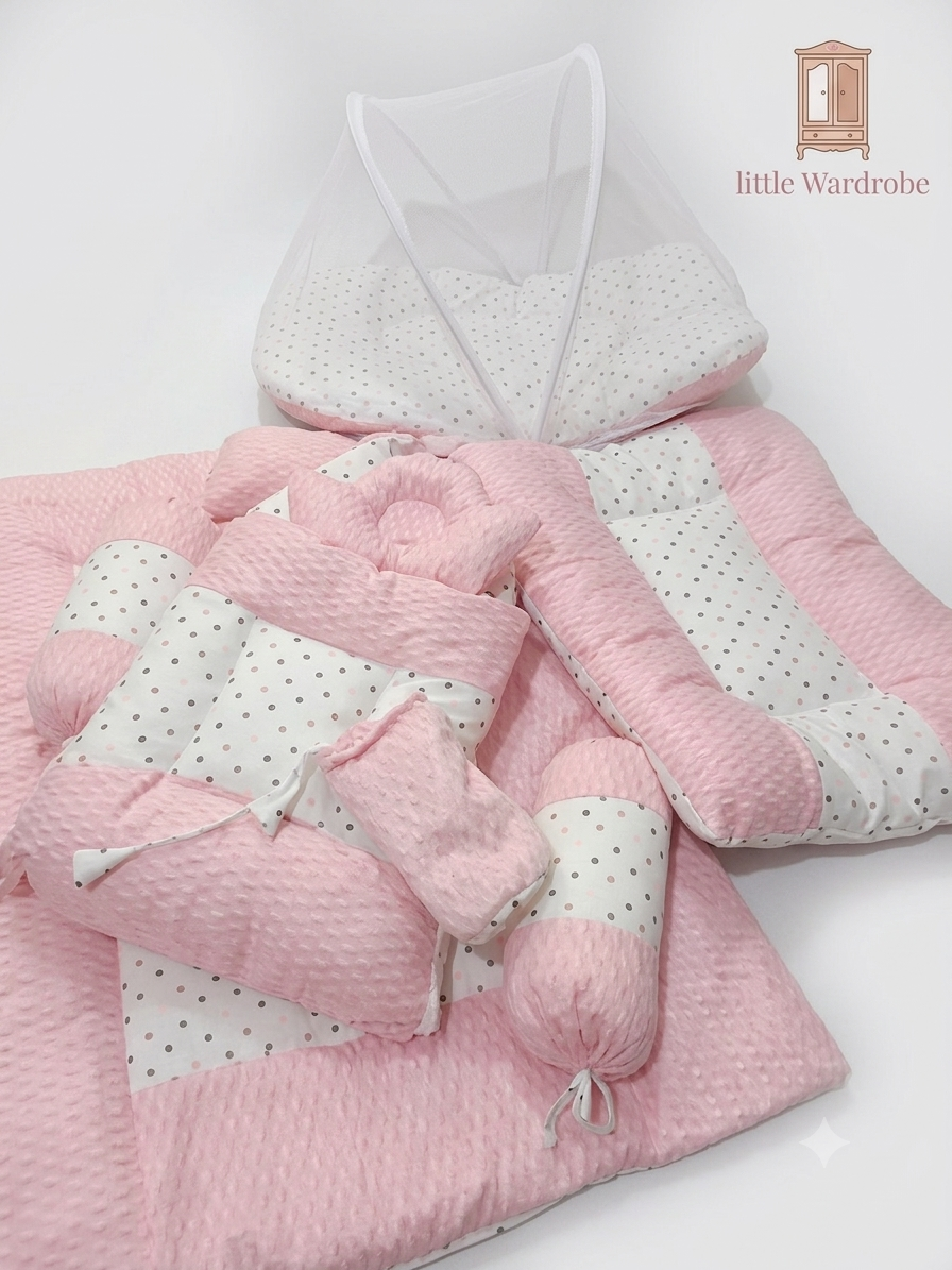New High quality baby 8pcs new born baby bister set in premium Quality in random colours and designs by little Wardrobe