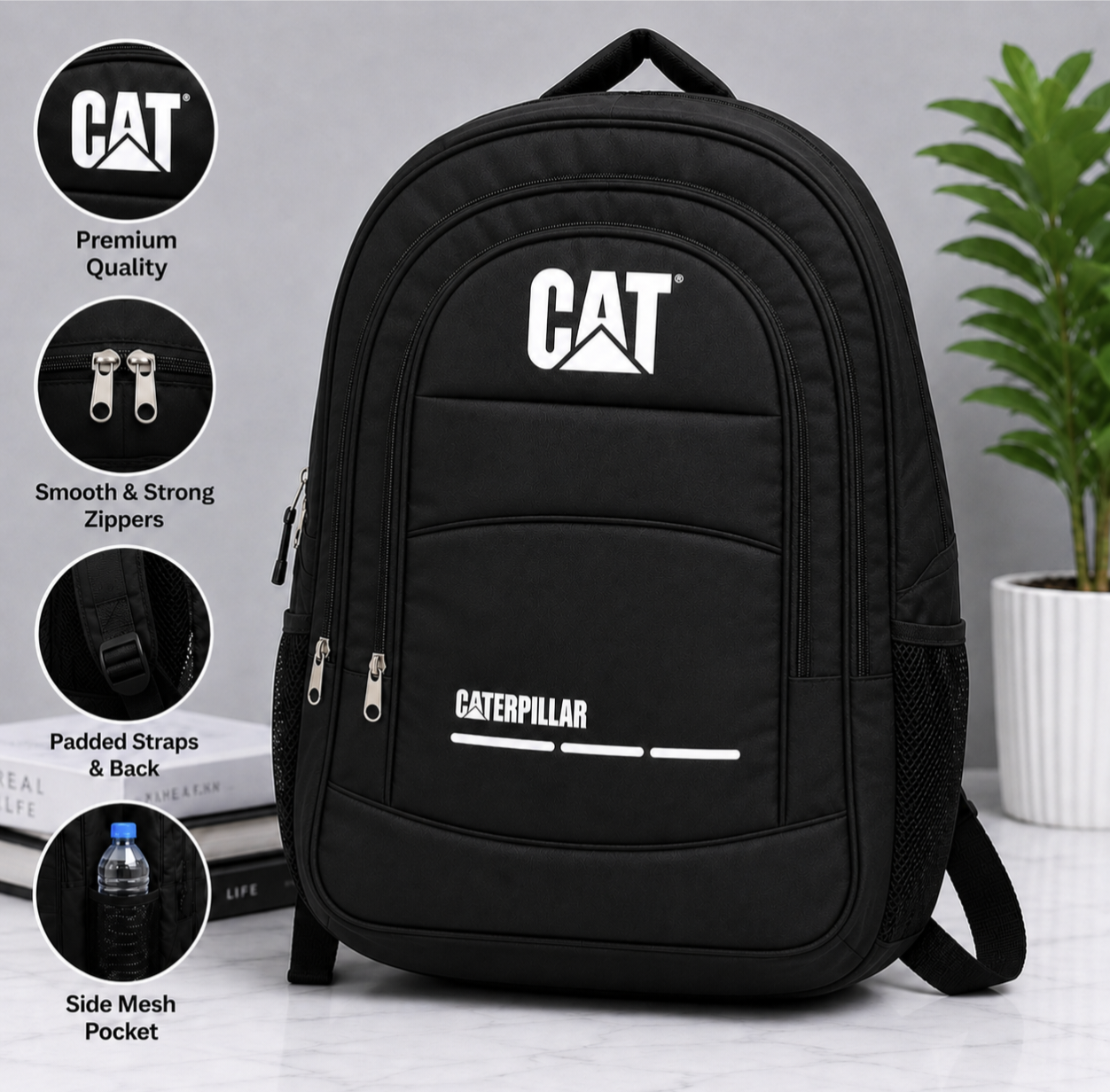 Durable  All Season Quality Laptop Bag For Men Multi Pocket Travel Backpack For Everyday Carrying