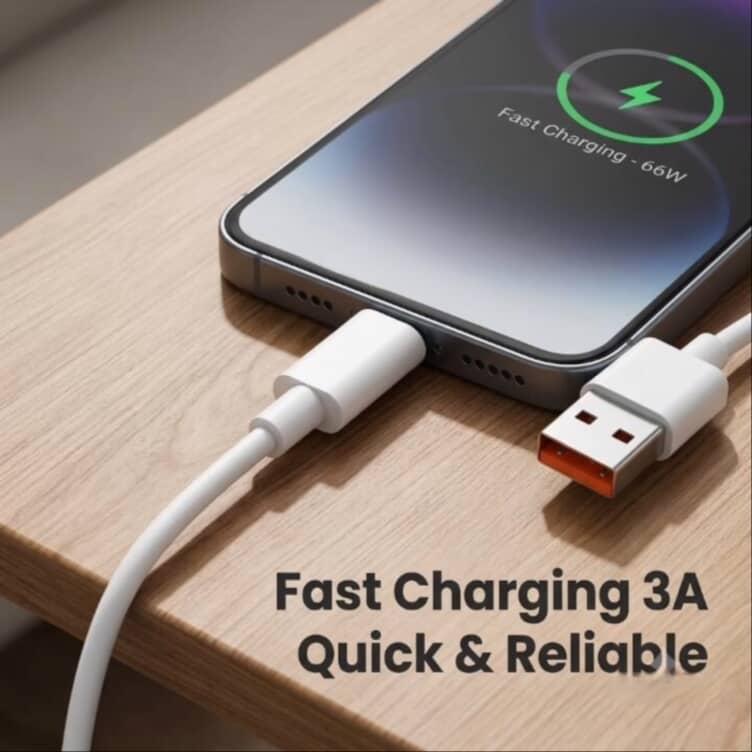 Type C Fast Charging Cable 3A | Data Sync USB-C Charger Wire for Android Samsung Xiaomi Huawei Vivo Oppo