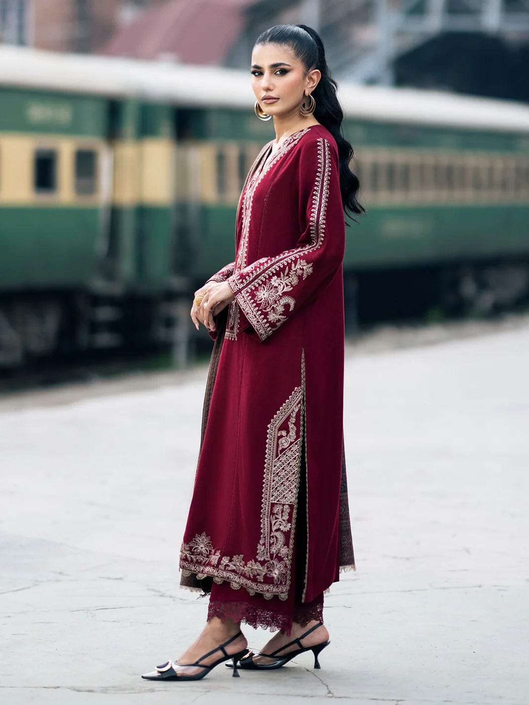 Girl & Women Dresses | Girl Dress | Embroidered Unstitched Suit 3Pc | Female Clothes | Winter Collection 2025/26 | Premium Dhanak with Pashmina Wool Shawl
