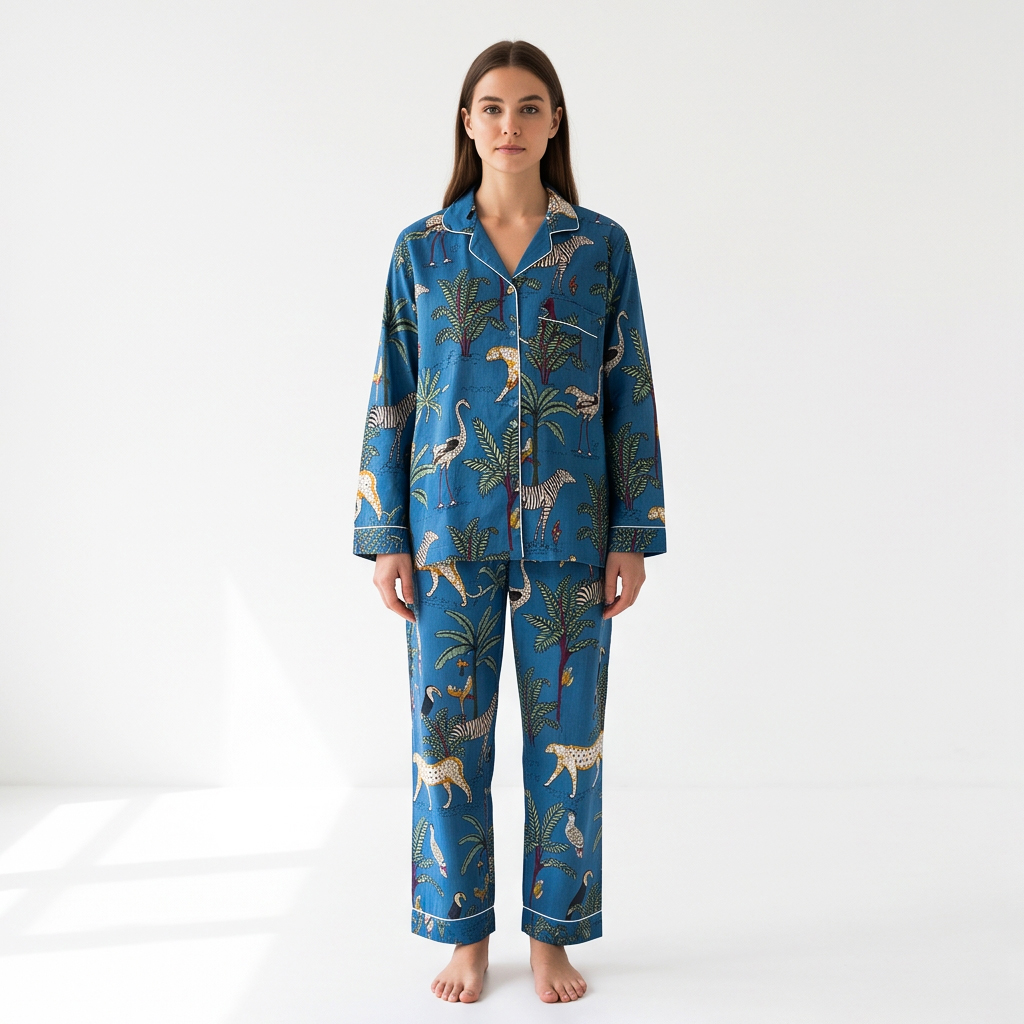 Ladies Printed Cotton Night Dress