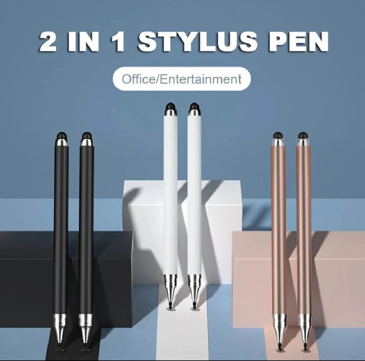 2 In 1 Stylus Pen For Cellphone Tablet Capacitive Touch Pencil For Smart Phone Layor| 2 in 1 Universal Stylus Pen for Tablet Mobile Phone Pad Screen Podazz Double-headed Silicone Disc Drawing Tablet Phone Capacitor Pen