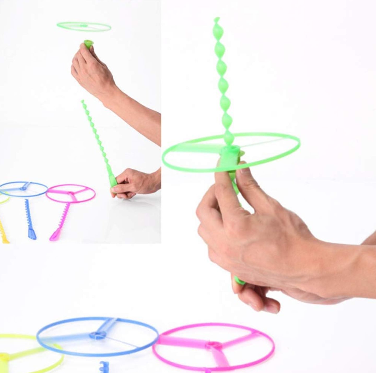 HOT DEALS NO1.5pcs Plastic Dragonfly Bamboo Dragonfly Toy Creative Bamboo-Copter Mini Helicopter Birthday Pinata Fillers Kids Party Toy Favor Bag Random Color only 99
