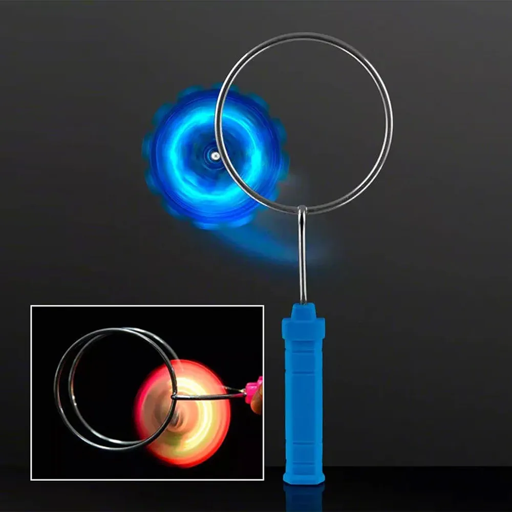 Colorful Luminous Gyro Magnetic Spinning Top Rotating Gyroscope Led Light Show Funny Toy Kids Children'S Gift 
