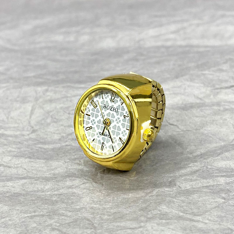 Hot Selling Finger Watch Ring Creative Movement Fashion Accessories Vintage Alloy Shell Quartz Watch Men Jewelry Women 