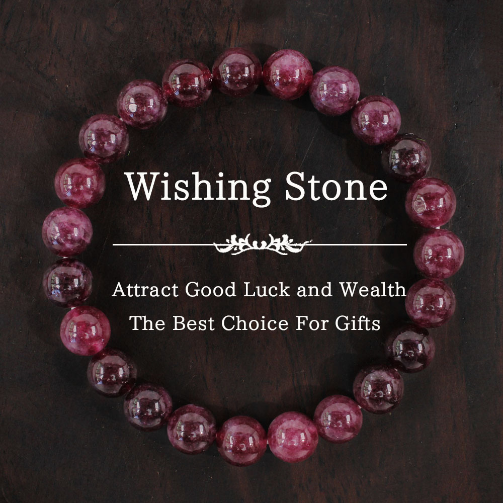 Fashion Garnet Stone Beaded Bracelet For Women 8MM Natural Stone Elastic Wrap Bangle Female Trendy Party Jewelry 