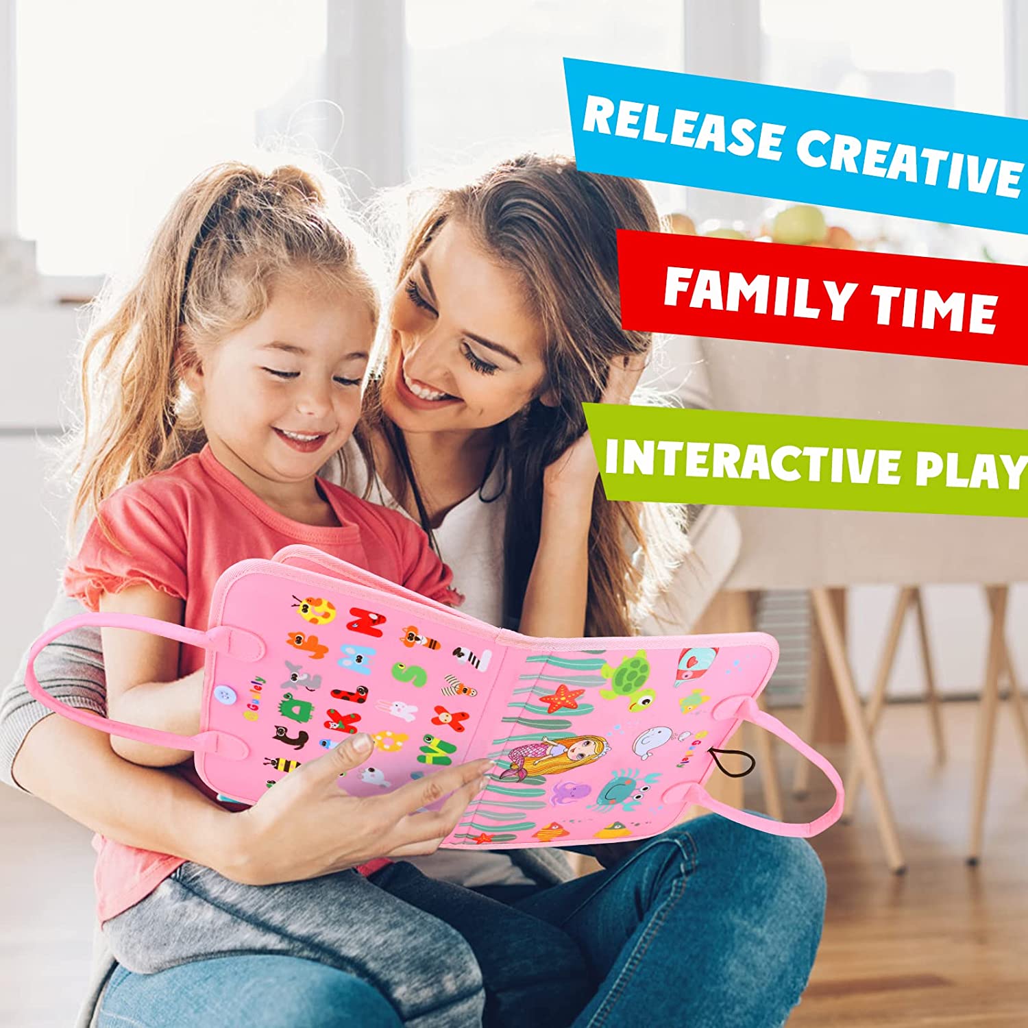 Montessori Busy Board Educational Activity Developing Sensory Board Skills Travel Toy