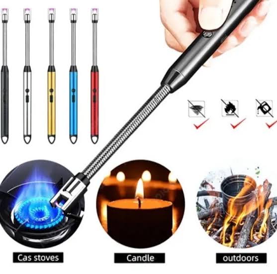 Electric Arc USB Rechargeable Flameless Arc Lighter Flexible and Windproof for Candles, Hiking, Camping, Kitchen, Fireplaces 360 degree free rotation ...