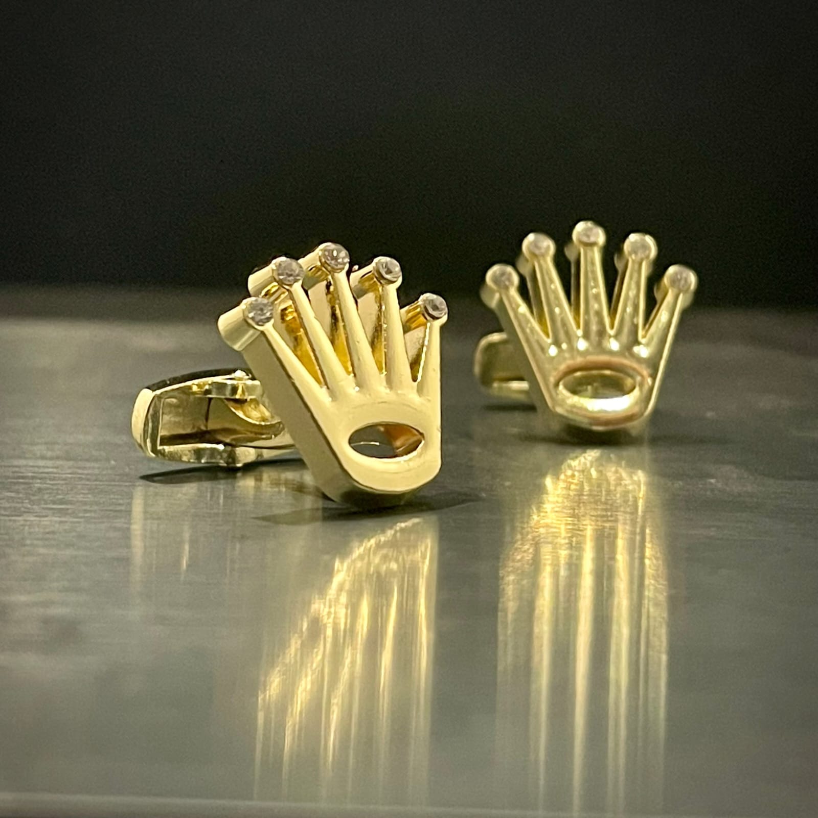 Crown Chain Cufflinks for Men
