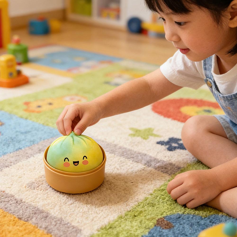 Cute Crystal Steamer Dumpling Bun Slow Rising Squishy Stress Ball Pinch Simulation Steamed Bread Fidget squeeze Toy Relax 