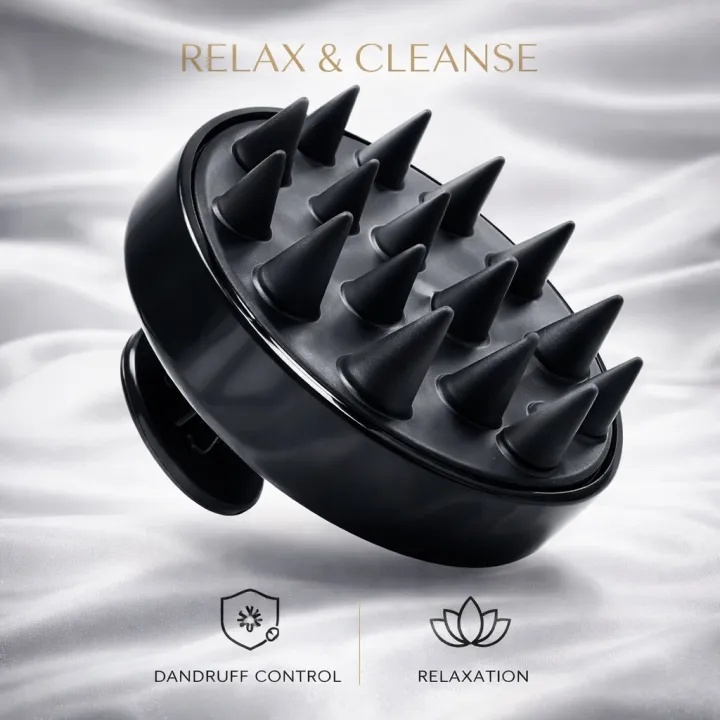 Silicone Hair Scalp Massager Brush - Soft Silicone Scrubber for Hair Growth & Dandruff Removal - Head Massage Comb for Men & Women by little Wardrobe
