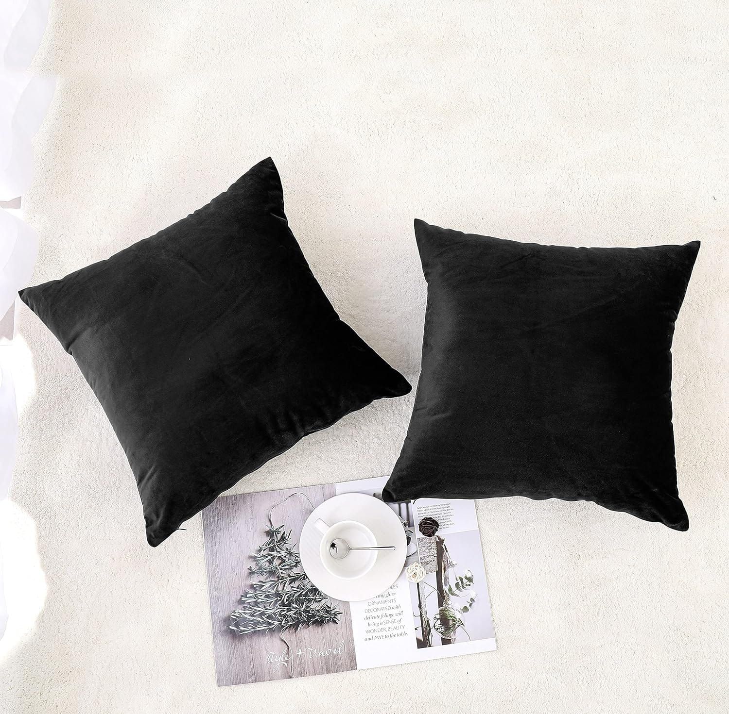 Plain Velvet Cushion Cover  Size 18 by 18 Inche's By Choice Now