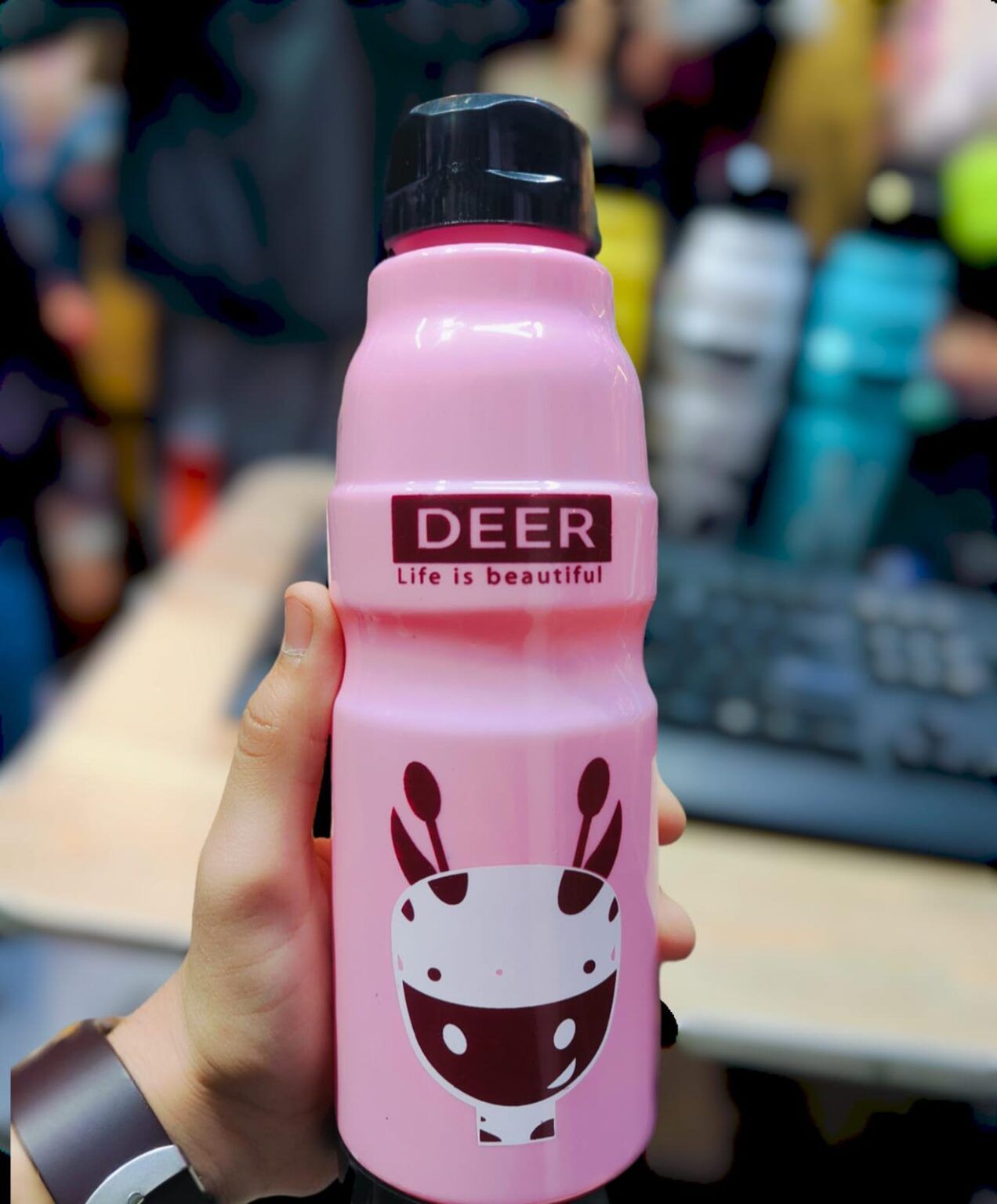Cute Commando Water Bottle for College Students Sports and Outdoors Activities Best Quality 650ml Kids Students Girls And Boys