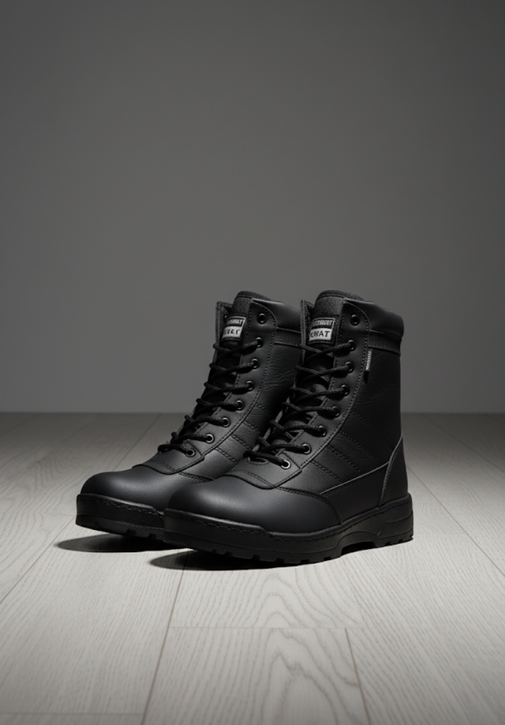 Tactical Army Style Boots for Men – Security Guard & College Boys Heavy Duty Footwear