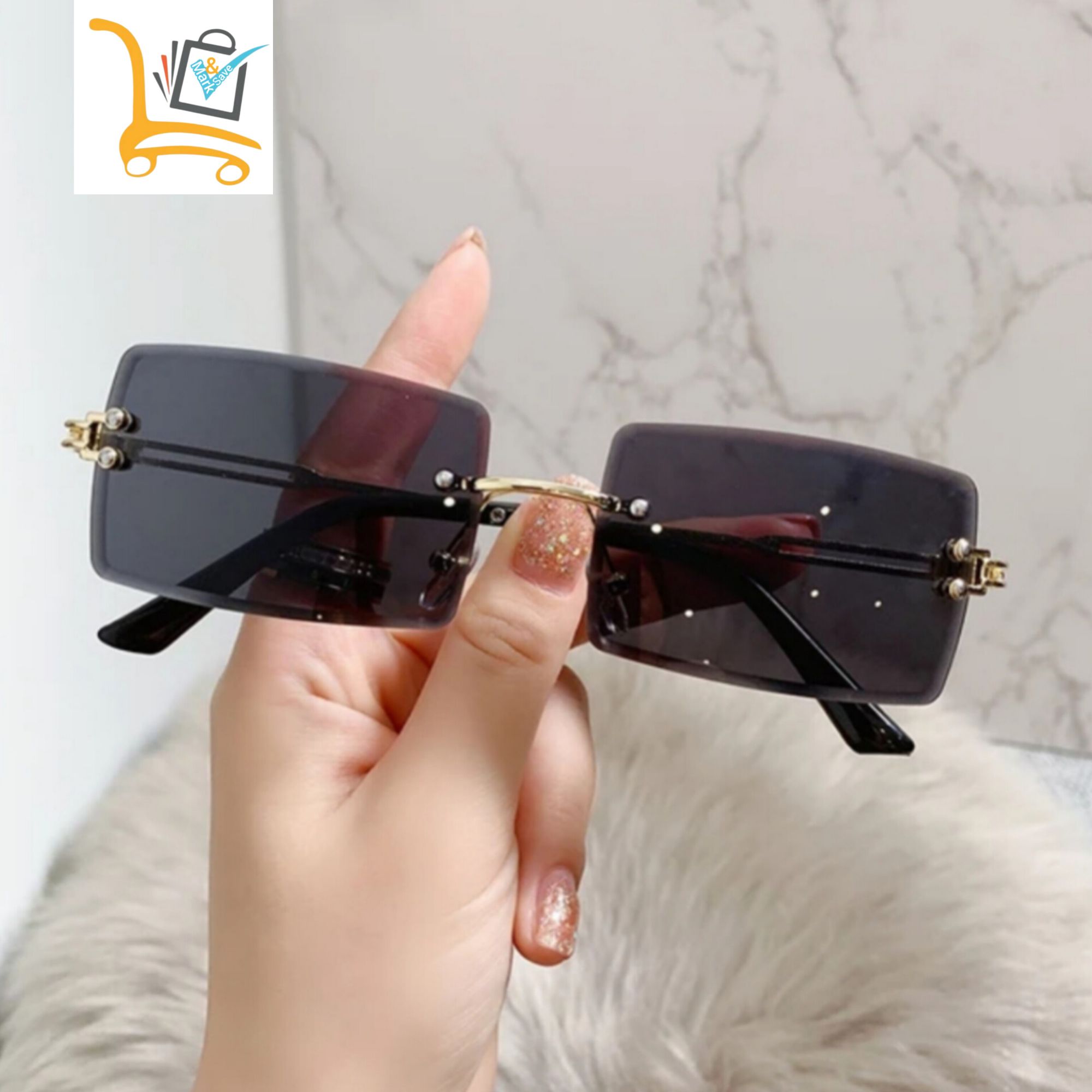 Rimless Sunglasses for Men/Wonen. New Trending Rimless glasses for Girls/ Boys. Retro Style Imported Quality Sunglasses. Unisex Sunglasses. Rimless Sunglasse.  Glasses Frame.