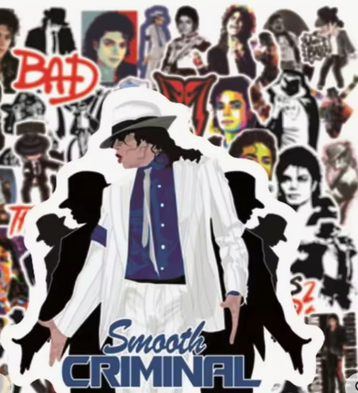 25 /50 pcs Rock star singer michael jackson graffitiStickers Motorcycle Luggage Guitar Skateboard Classic Toy Cool Sticker