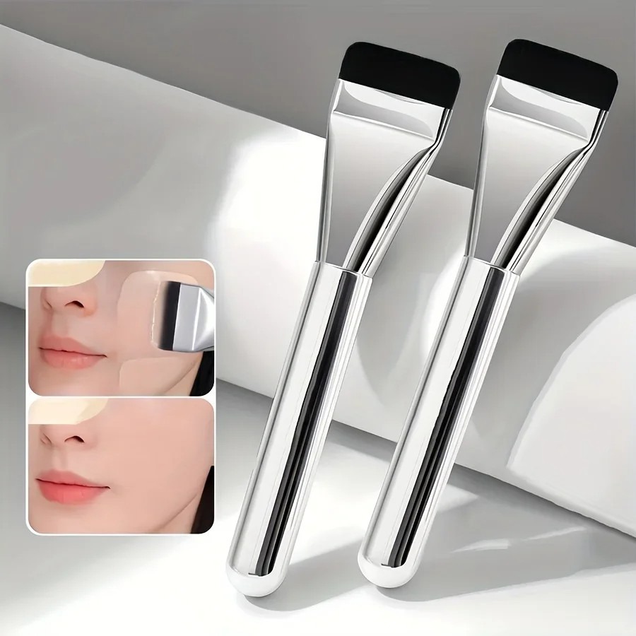 One-Word Foundation Brush Flat Head Base Makeup Brush Concealer Brush Contour Brush Makeup Tool Brush Student Makeup Tool
