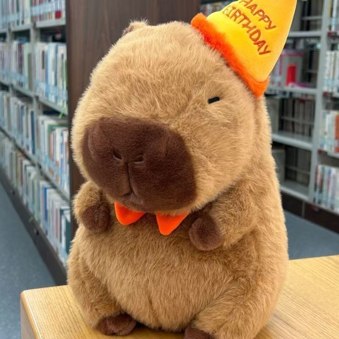 Capybara Plush Toy Set Mommy with 4 Little Capibaras Capibala Plushie Dolls Stuffed Animal Pillow Turtle Backpack Car Decor