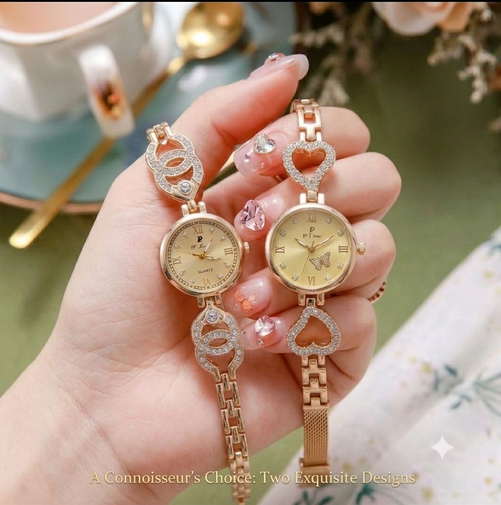 Watch for Girls and Watch for Women Luxury Diamond Ladies Watch | Fancy Crystal Rhinestone Quartz Bracelet Watches | Elegant Party Wear Chain Wristwatch | Fashion Jewelry Bling Timepiece Gift for Her | Rose Gold, Silver, Black and black dial watch