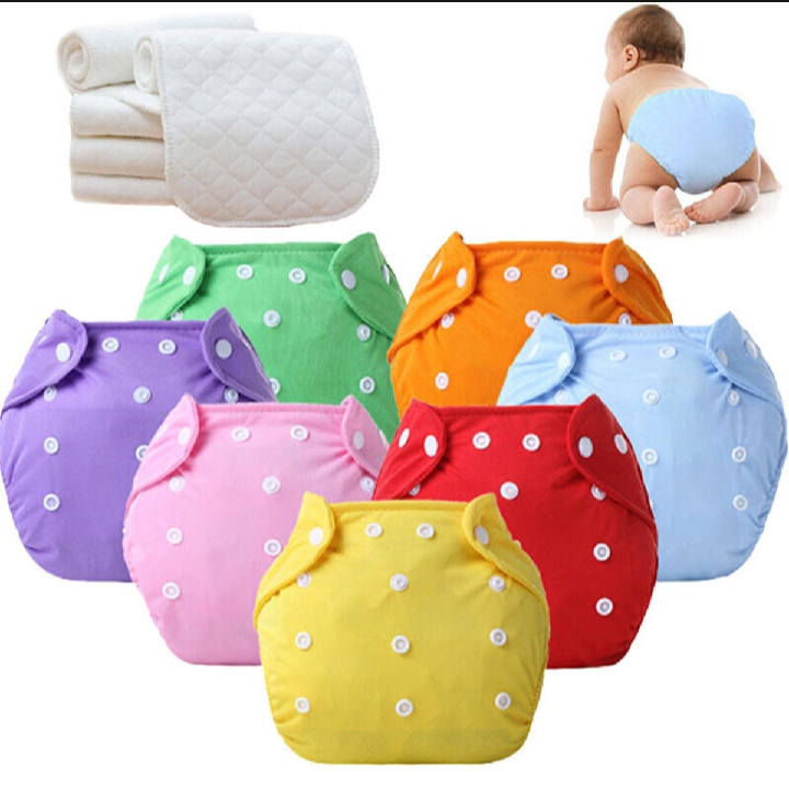 Baby Reusable Diapers Newborn Cotton Cloth Nappy Diaper Liners Kid Washable Nappy Baby Cloth Diaper