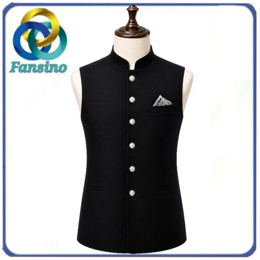 Black Waistcoat By Fansino | Premium Quality Waist Coat For Men