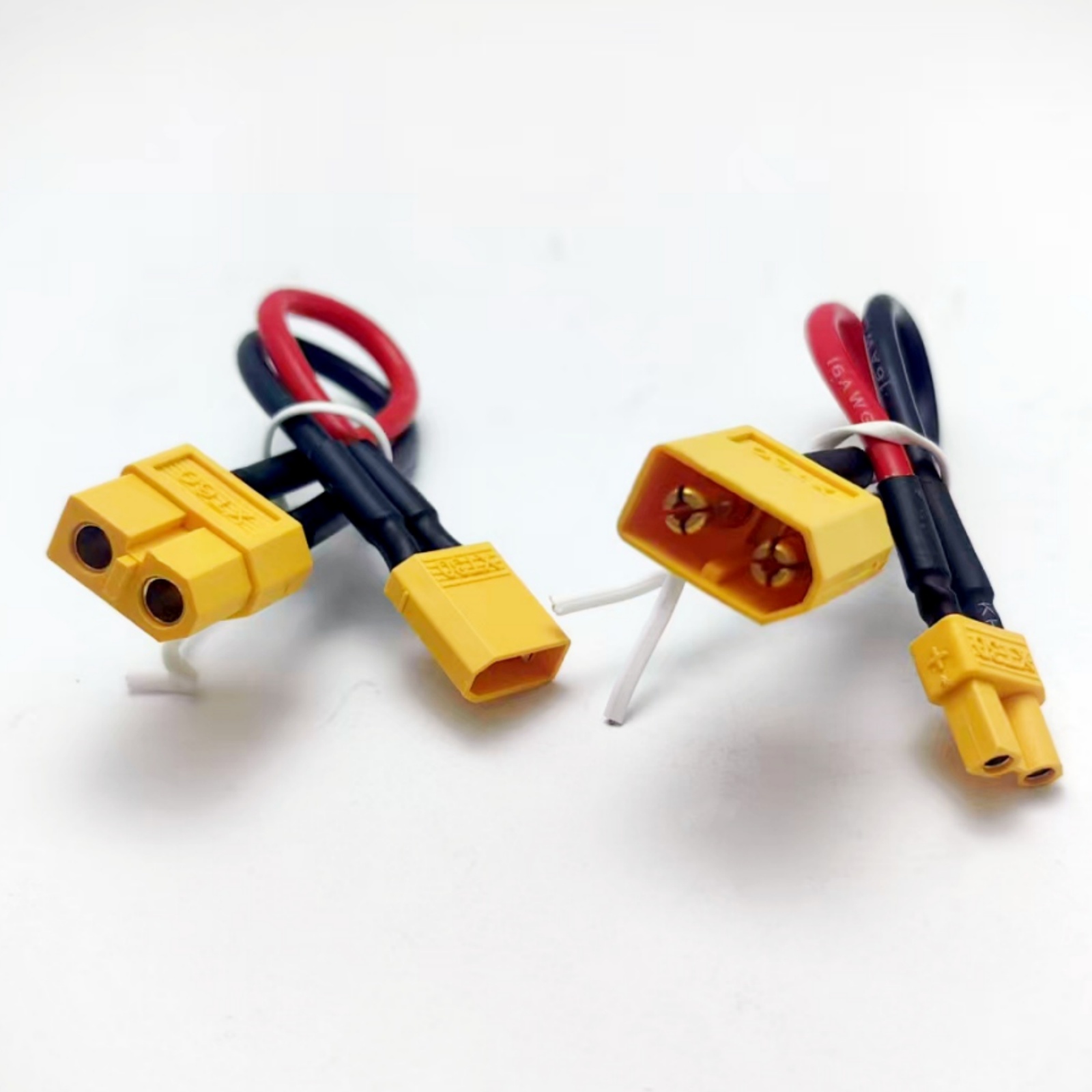 XT60 to XT30 Connector Adapter Male/Female Plug 10CM 16AWG Silicone Wire Cable for RC FPV Quadcopter Parts
