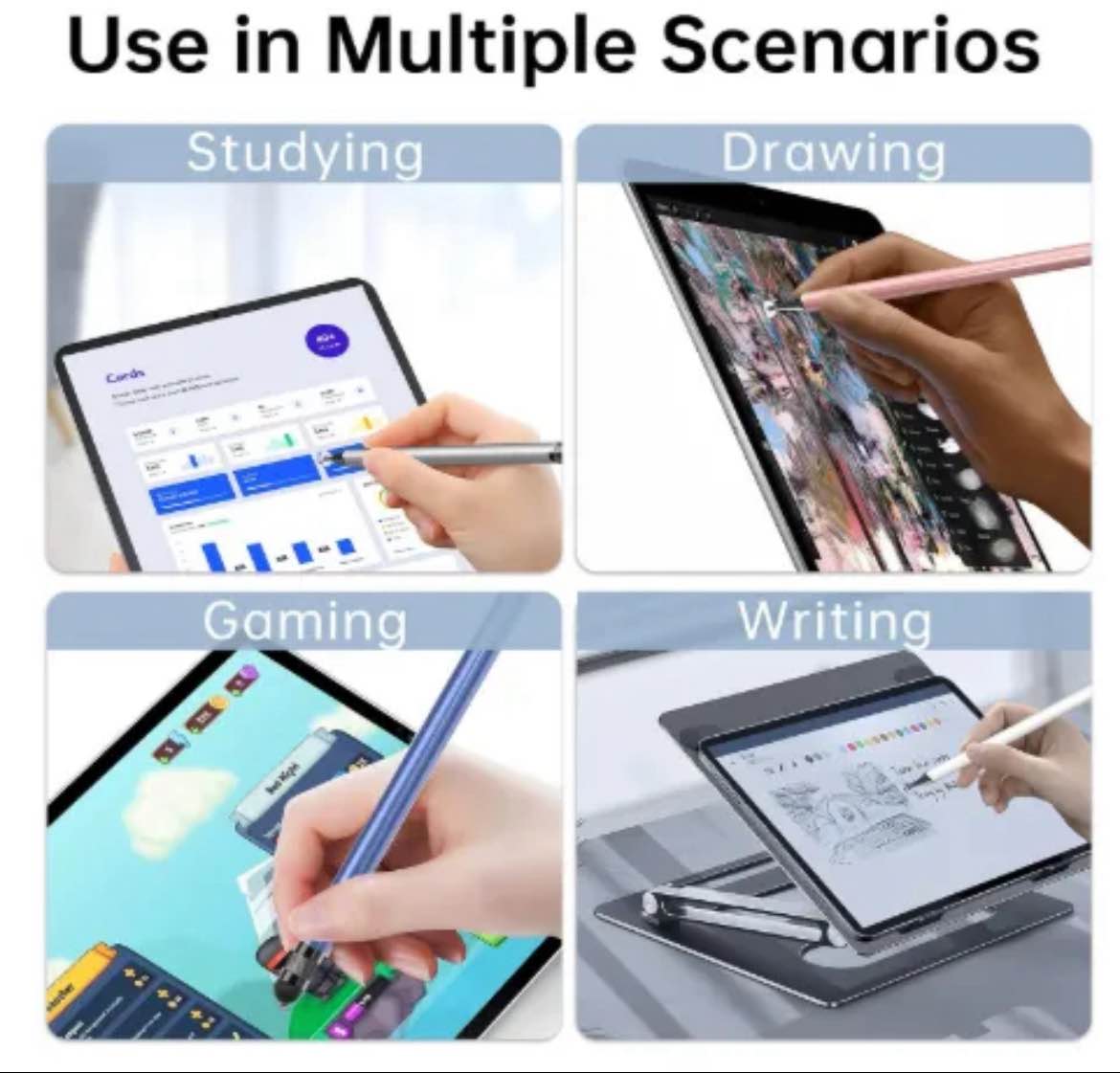 2 In 1 Stylus Pen For Cellphone Tablet Capacitive Touch Pencil For Smart Phone Layor| 2 in 1 Universal Stylus Pen for Tablet Mobile Phone Pad Screen Podazz Double-headed Silicone Disc Drawing Tablet Phone Capacitor Pen