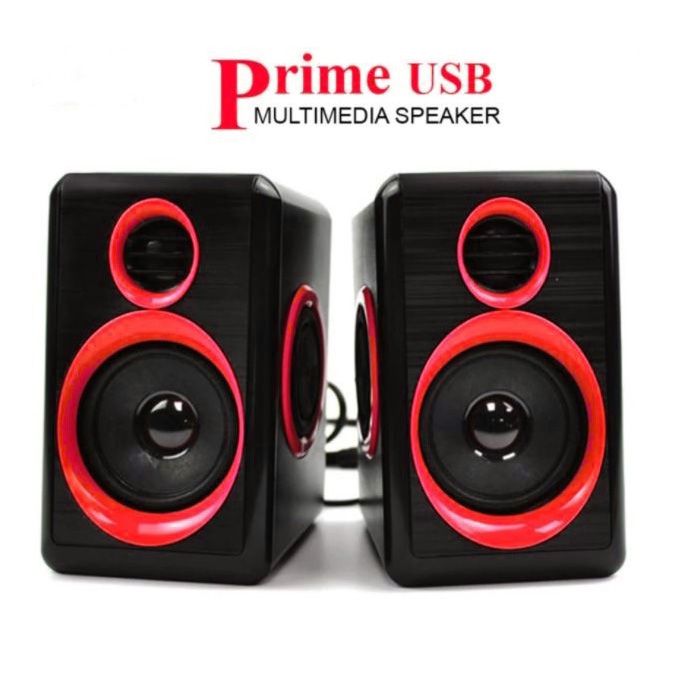 Ft-165 Computer Speakers With Heavy Bass,Subwoofer, Volume Control, 3.5mm Audio, USB Wired Powered Built-in Four Loudspeaker Diaphragm Multimedia Speaker for PC/Laptops/desktop/ Computer - High Quality By Qs