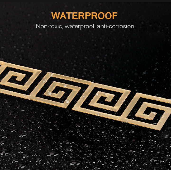 Acrylic wall border | 3D acrylic wall decor | 3x3 inches wall border | Acrylic gold mirror design