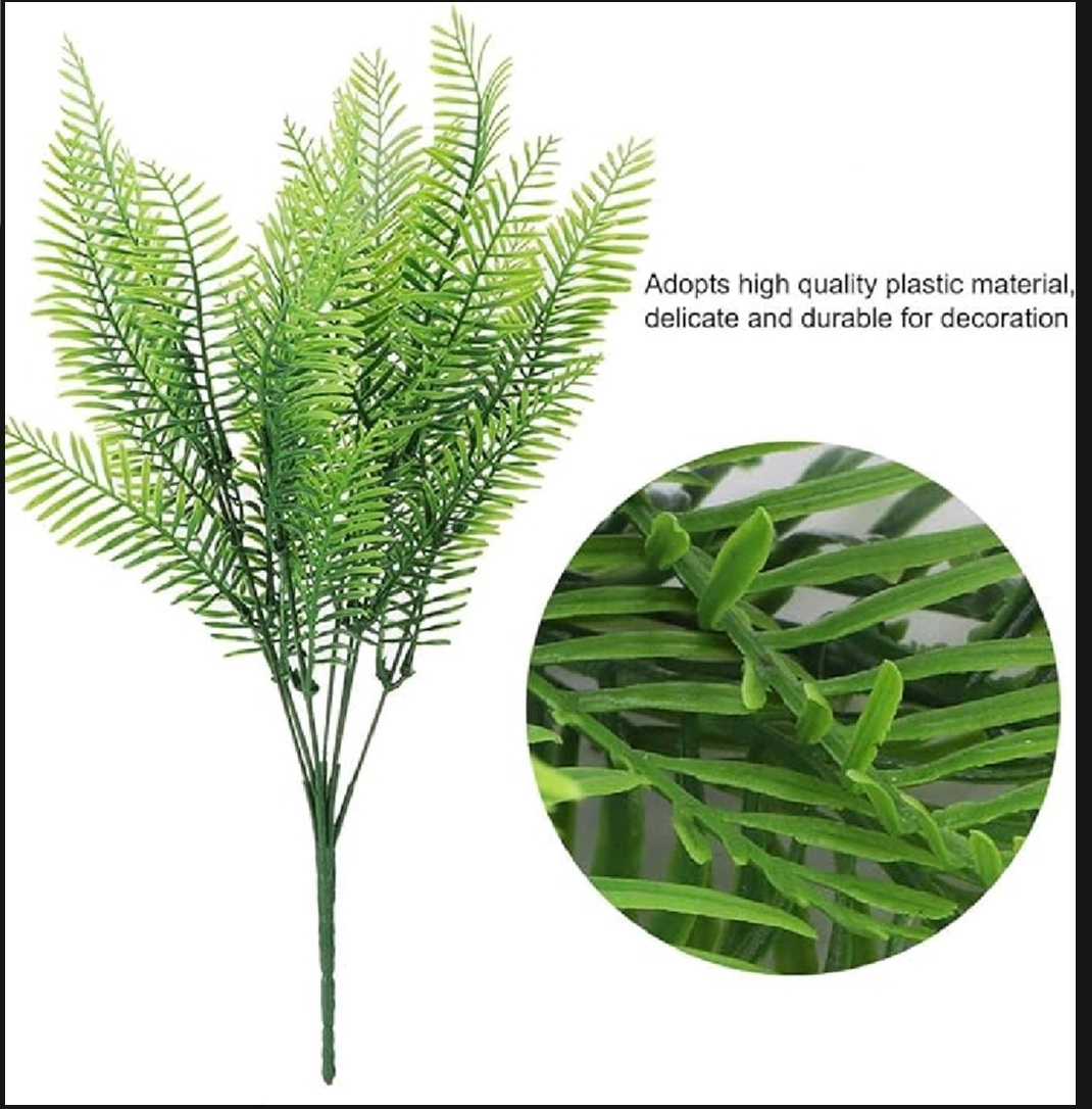 Artificial 7 Head Green Bunch for Vases and for home decore